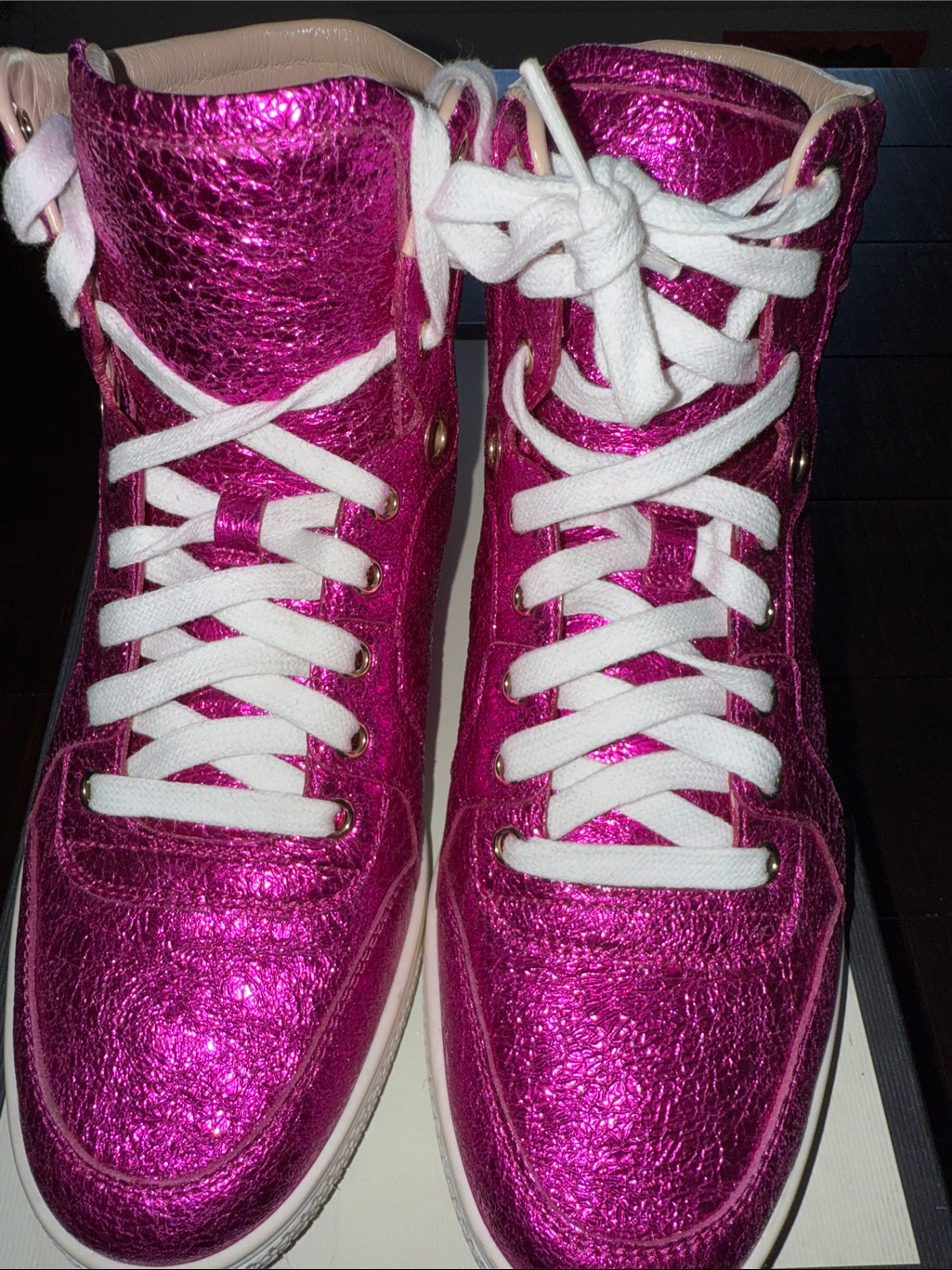 Gucci Metallic High Top Sneaker Women’s Size 10
